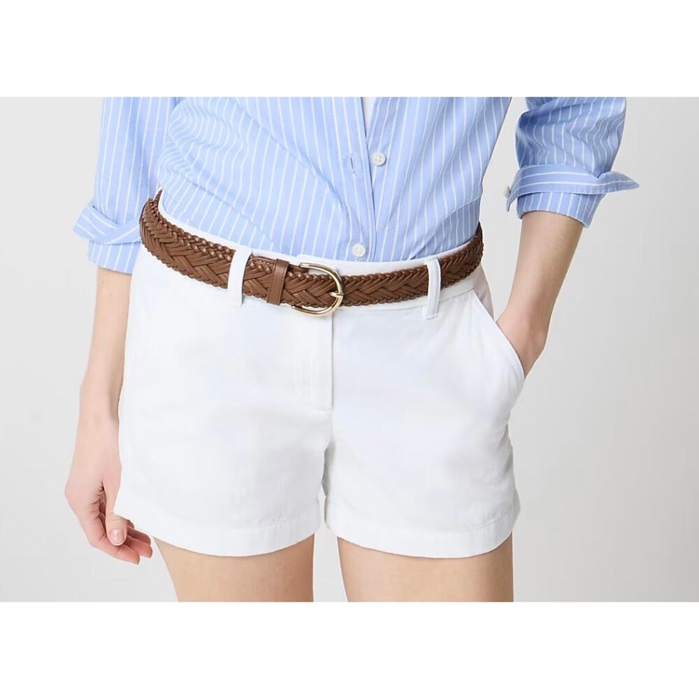 NWT! J. Crew White Classic Chino 3 1/2" Shorts Sz 2